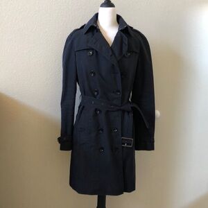 Burberry Brit Black, Double-Breasted Trench Coat